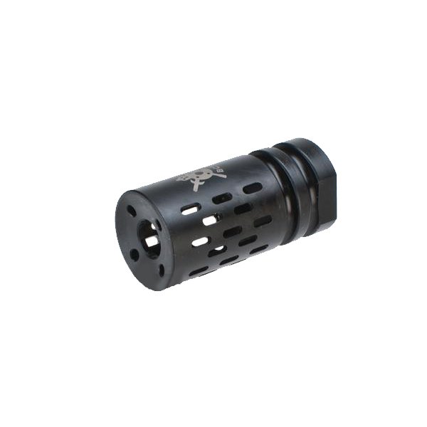 PTS Battle Comp 1.0 Black Oxide Airsoft Alev Gizleyen - Çelik/Siyah - 14mm Pozitif