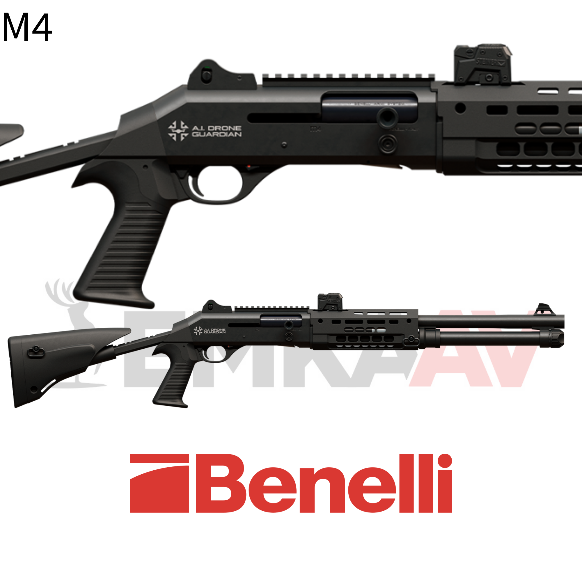 Benelli M4 A.I. Drone Guardian Teleskopik Av Tüfeği