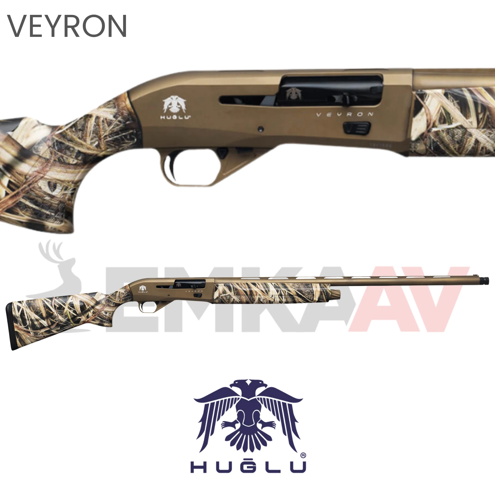 Huğlu Veyron Camo Bronz Cerakote Yarı Otomatik Av Tüfeği