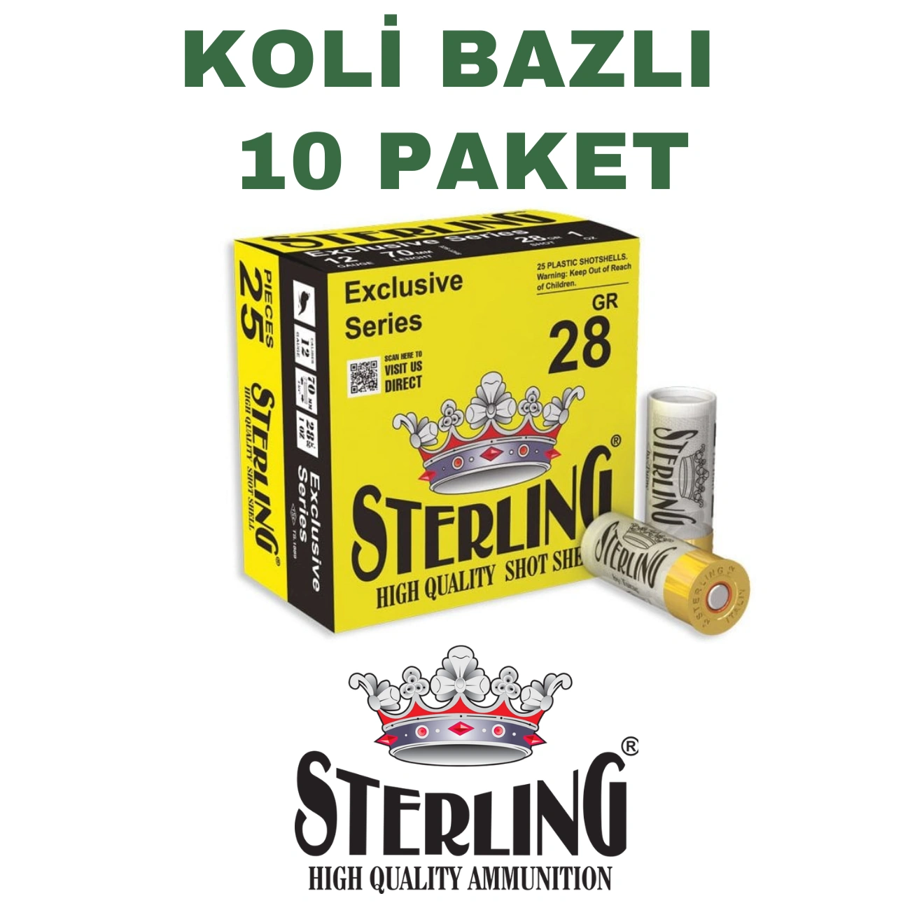Sterling 12 Cal 28 Gr Saçma Koli Bazlı Av Fişekleri