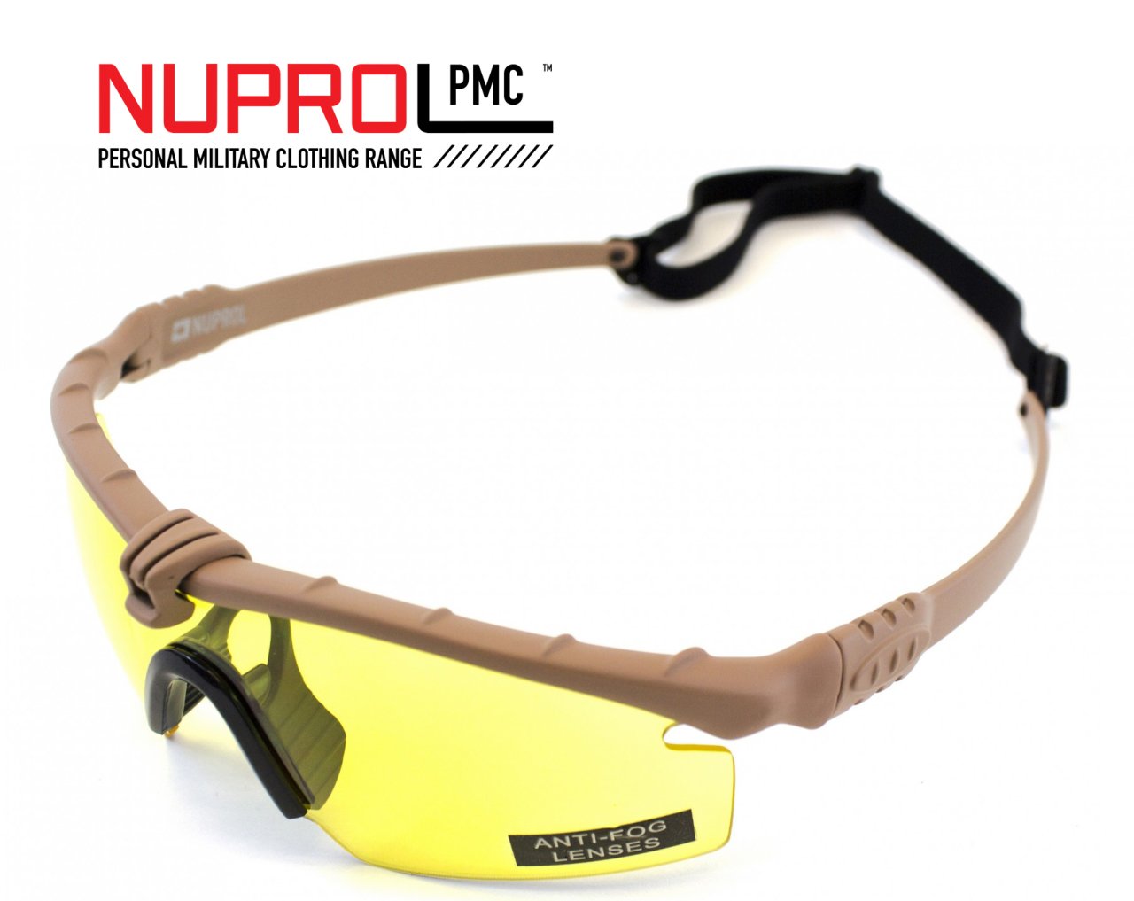 Nuprol Airsoft Gözlük TAN Çerçeve, Sarı Cam 6042-TNYE