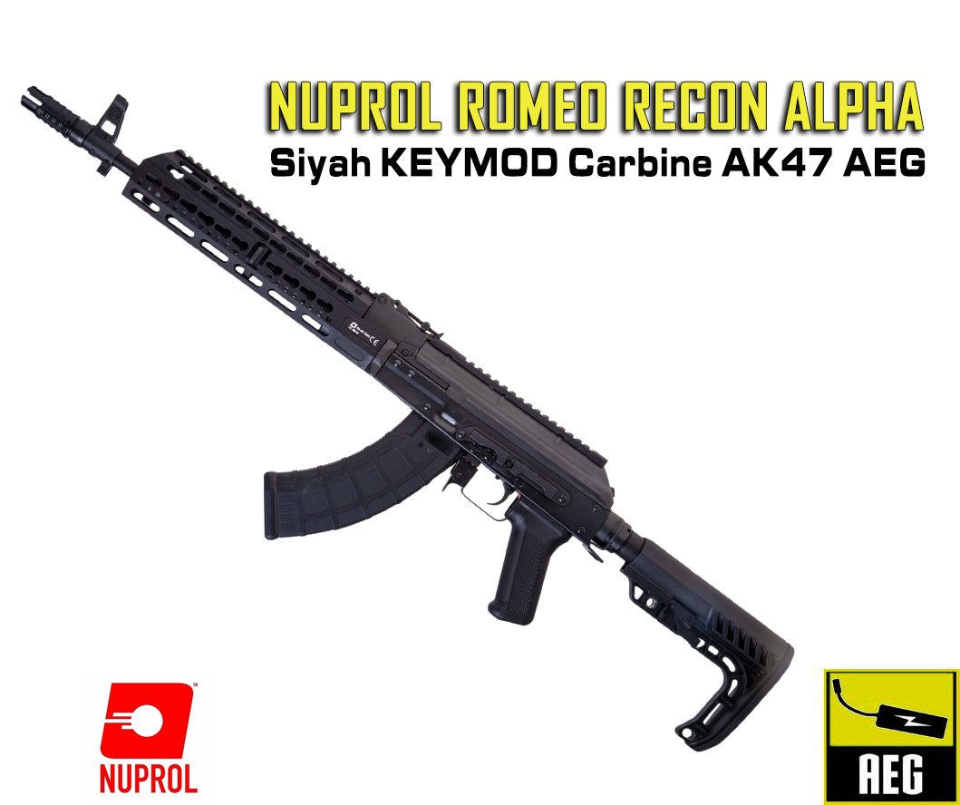 NUPROL Romeo Recon Alpha - Siyah KEYMOD Carbine AK47 AEG
