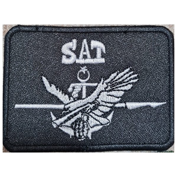 SU ALTI TAARUZ KOMANDO ARMA PATCH- SİYAH-BEYAZ