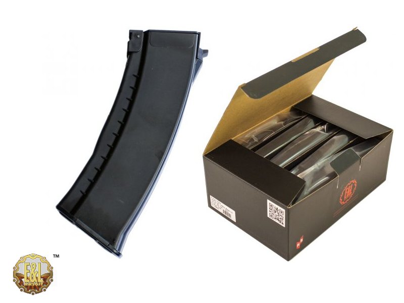 EL AK74 Airsoft AEG Mid-Cap 120BB Şarjör Siyah EL-74NB