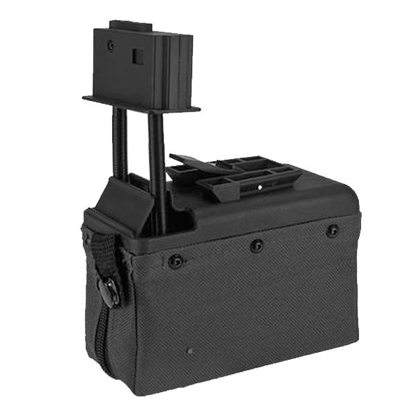 AK 1500BB Airsoft M249 AEG Tüfek Box Şarjör - SİYAH