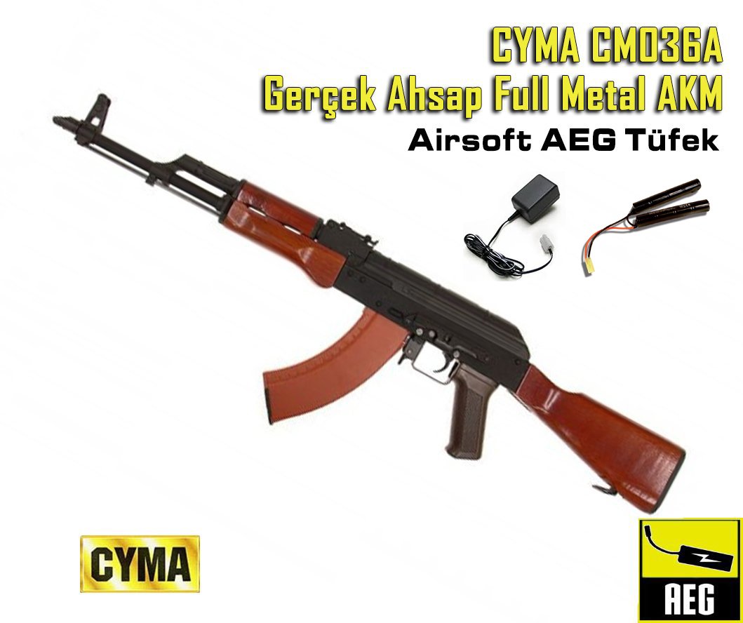 CYMA CM036A Gerçek Ahşap Full Metal AKM SET