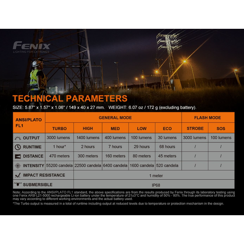 FENİX C7 3000 LÜMEN EL FENERİ