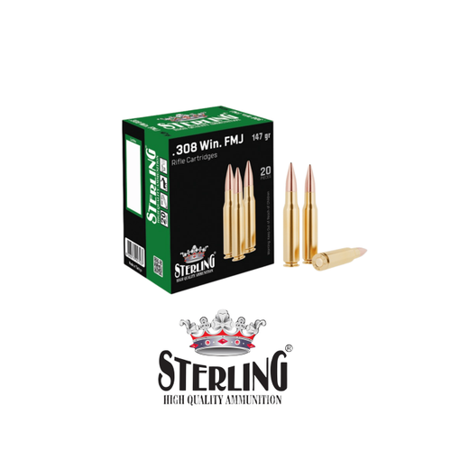 Sterling 308 Win FMJ 7.6251 mm 147 gr Tfek Fiei