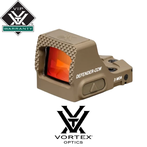 Vortex Defender-CCW Tan Micro Tabanca Red Dot (3MOA)