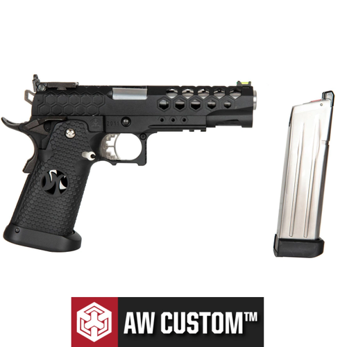AW Custom 5.1 HEX-CUT Hi-Capa Siyah Blowback Airsoft Tabanca (6mm)