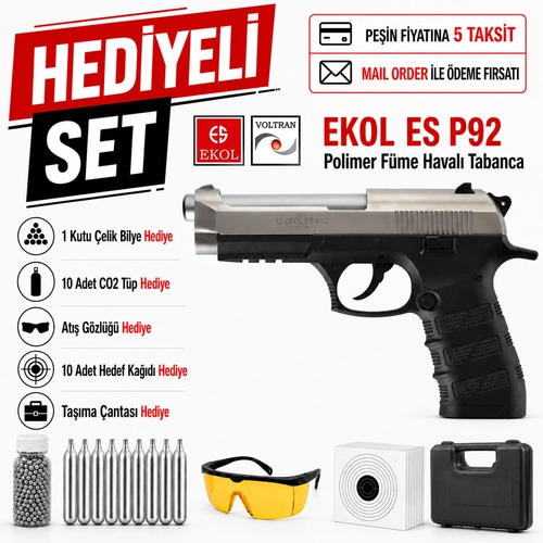 Ekol ES P92 Polimer F�me Haval� Tabanca