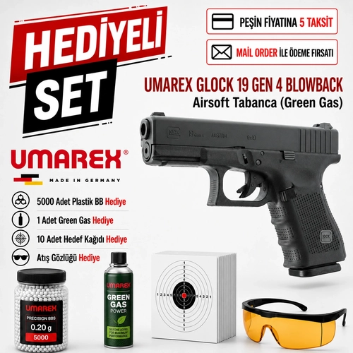 Umarex Glock 19 Gen 4 Blowback Greengas Airsoft Tabanca