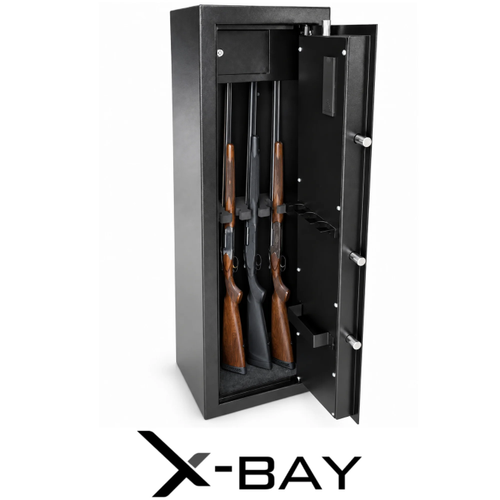 X-BAY XB-1450 Dijital �ifreli 5 T�fek Kapasiteli �elik T�fek Kasas� � Siyah
