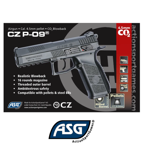 ASG CZ 75 P09 Blowback Haval� Tabanca (Yivli) Pellet 17537