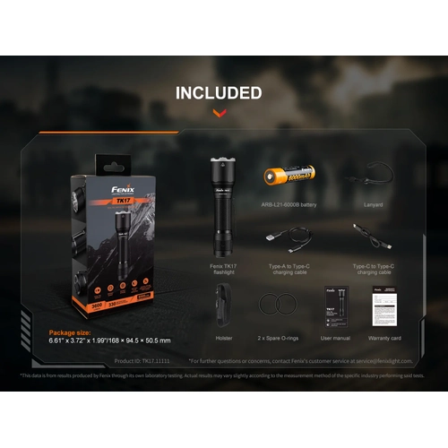 Fenix TK17 Tactical 3600 L�men El Feneri (�arjl� Pil Dahil)