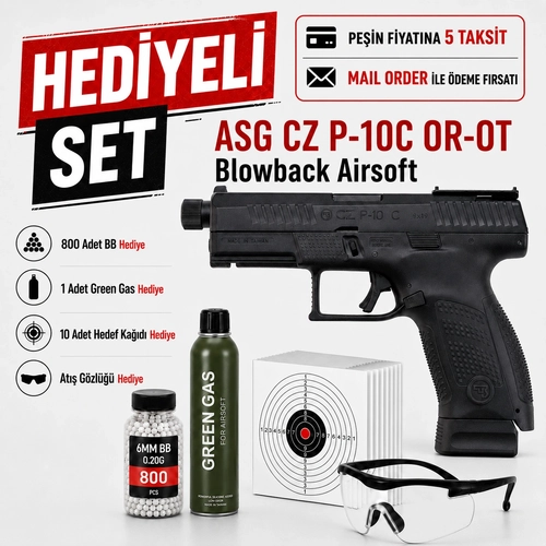 Asg CZ P-10C OR-OT Blowback Airsoft Tabanca 19593