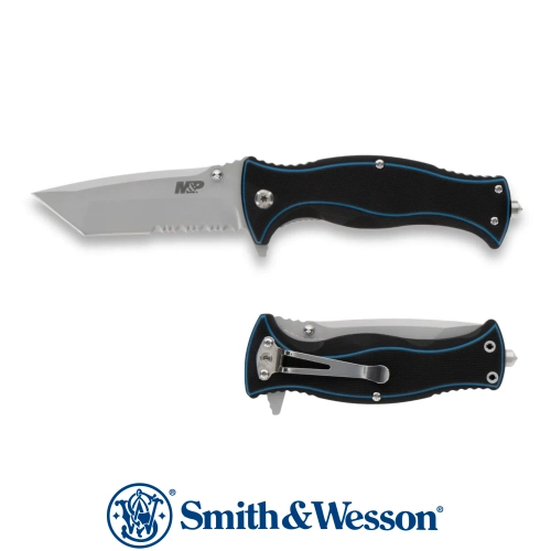 Smith Wesson M&P OFFICER Folding Knife Plain Edge G10 Tanto B��ak