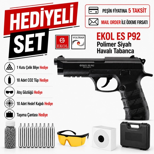 Ekol ES P92 Polimer Siyah Haval� Tabanca