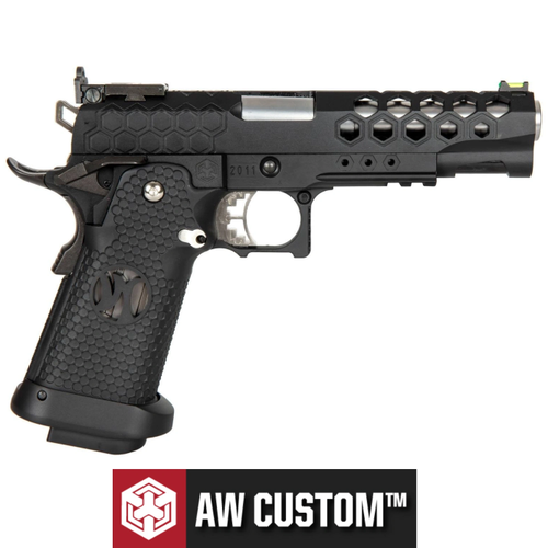 AW Custom 5.1 HEX-CUT Hi-Capa Siyah Blowback Airsoft Tabanca (6mm)