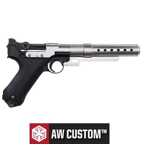 AW Custom 6'' Luger P08 Bull Barrel Gas Blowback Airsoft Tabanca (6mm)