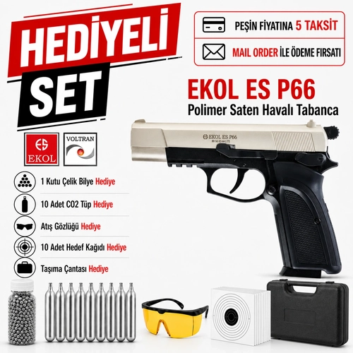 Ekol ES P66 Polimer Saten Haval� Tabanca