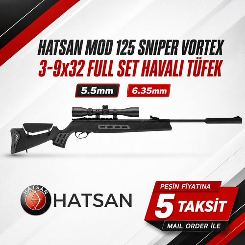 Hatsan Mod 125 Sniper Vortex 3-9x32 Full Set Haval� T�fek