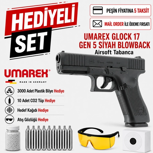 Umarex Glock 17 Gen 5 Siyah Blowback Airsoft Tabanca