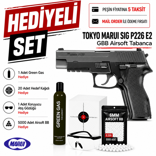 Tokyo Marui Sig P226 E2 GBB Airsoft Tabanca (6mm)