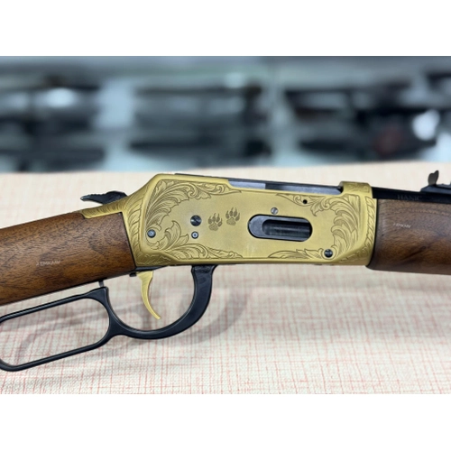 Hani� 36 Cal Bear Engraved Gold Lever Action Av T�fe�i