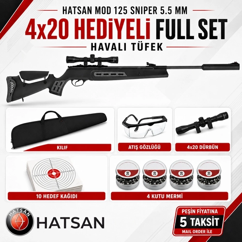 Hatsan Mod 125 Sniper (4x20) 5.5 mm Hediyeli Full Set Haval� T�fek