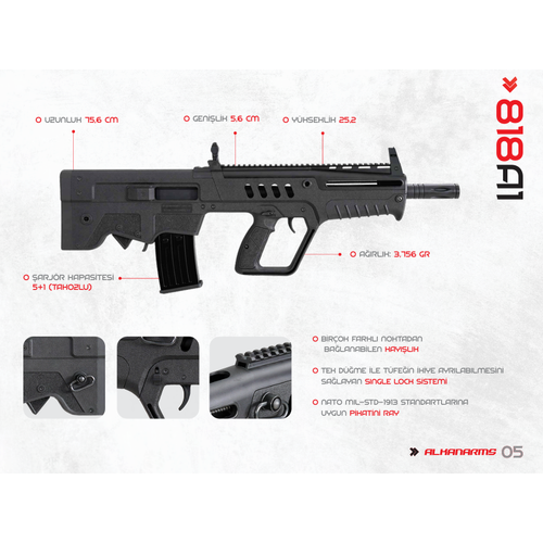 ALKANARMS  818A1 BULLPUP  ARJRL AV TFE (KARBON)