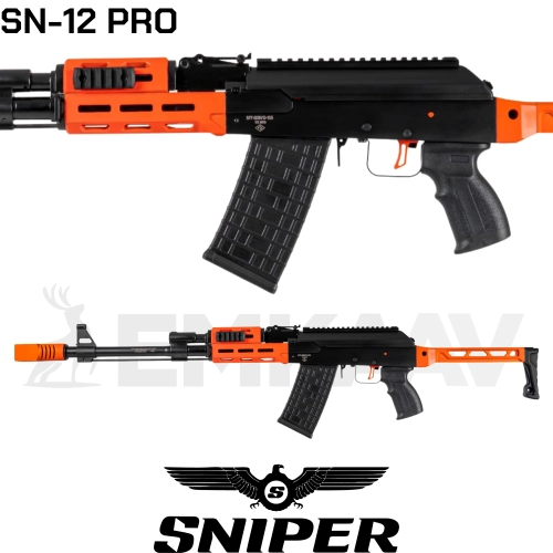 Sniper SN-12 Pro Siyah-Turuncu �arj�rl� Av T�fe�i