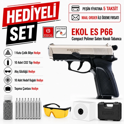 Ekol ES P66 Compact Polimer Saten Haval� Tabanca