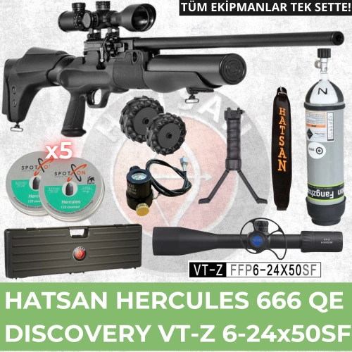 Hatsan Hercules 666 QE 6.35mm D�rb�n+Scuba Full Set (Discovery VT-Z 6-24x50SF FFP)