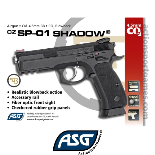 ASG CZ 75 SP01 Shadow Full Metal Blowback Haval� Tabanca 18396