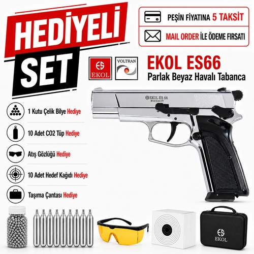 Ekol ES66 Parlak Beyaz Haval� Tabanca