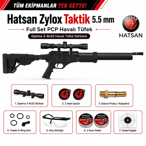 Hatsan Zylox Taktik 5.5 mm Full Set PCP Haval� T�fek