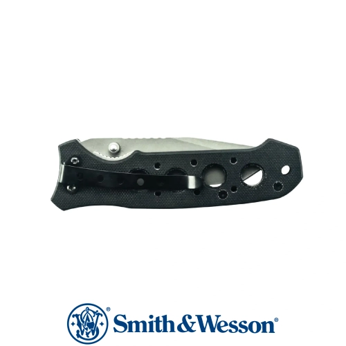 Smith Wesson Tanto Point Handle Clam Folding Knife
