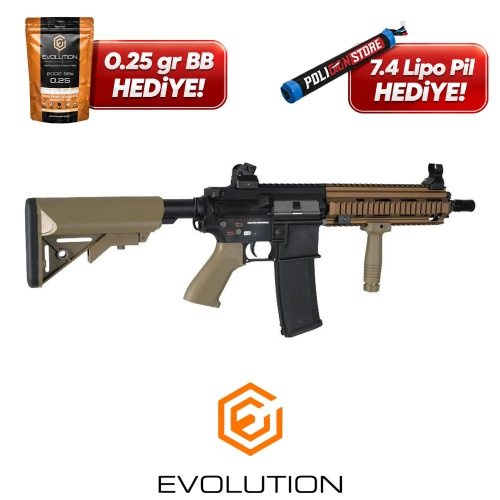 Evolution E-416 DEVGRU ETS BR Airsoft T�fe�i + 7.4v LiPo Pil