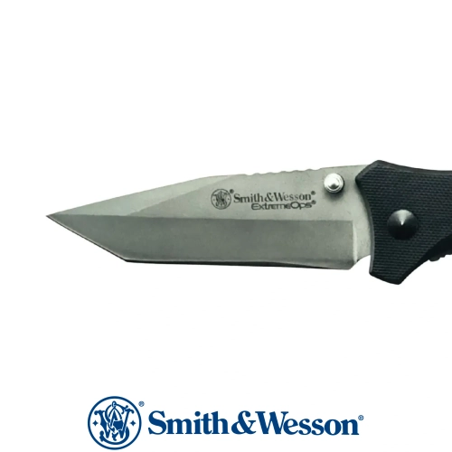 Smith Wesson Tanto Point Handle Clam Folding Knife
