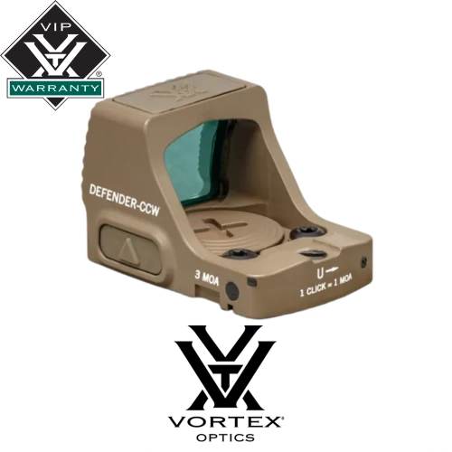 Vortex Defender-CCW Tan Micro Tabanca Red Dot (3MOA)