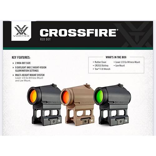 Vortex Crossfire Tan FDE 2 MOA Red Dot
