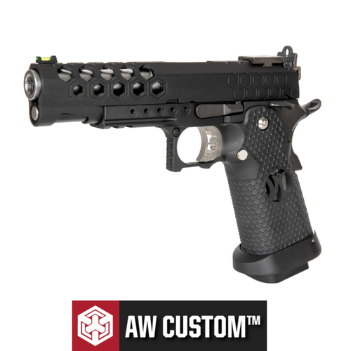 AW Custom 5.1 HEX-CUT Hi-Capa Siyah Blowback Airsoft Tabanca (6mm)