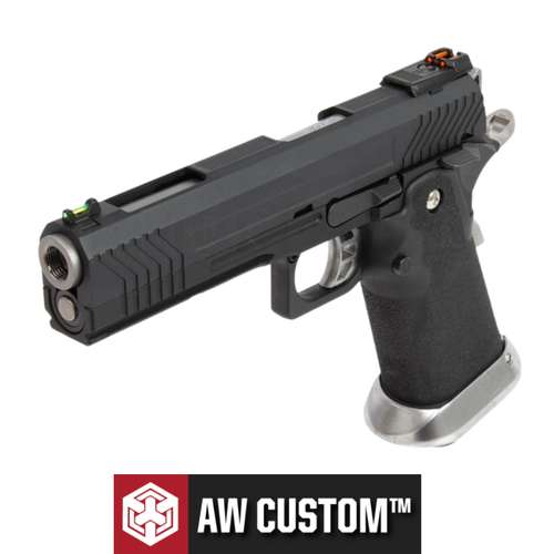 AW Custom Hi-Capa Competition Grade - Full Metal Siyah GBB Blowback Airsoft Tabanca (6mm)
