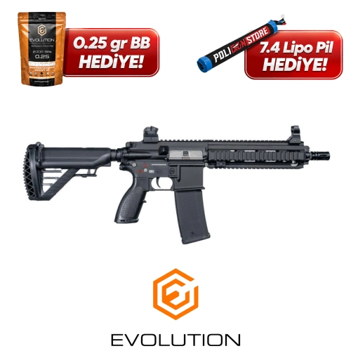 Evolution E-416 CQB Airsoft T�fe�i + 7.4v LiPo Pil