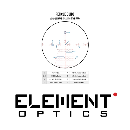 Element Optics Titan 5-25x56 FFP APR-2D Tfek Drbn (MRAD)