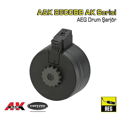 A&K 2500rd AK Serisi AEG Drum �arj�r