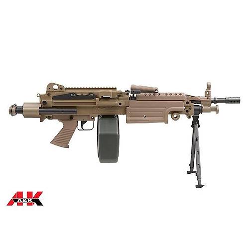 A&K FN Licensed M249 Para Hafif Makinal� AEG Airsoft T�fek - TAN