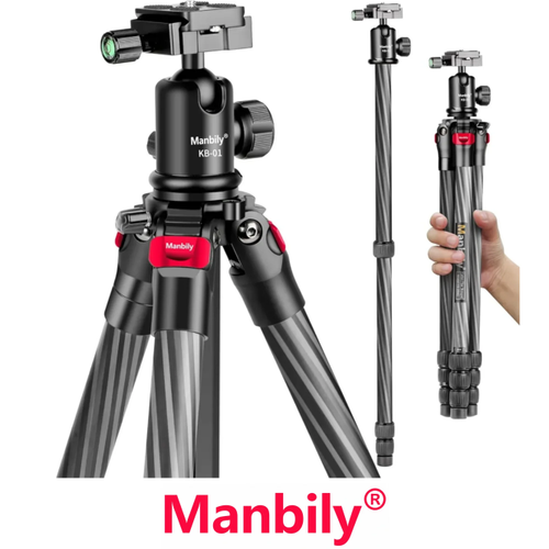 Manbily YS-254C Karbon Fiber Av Tripodu