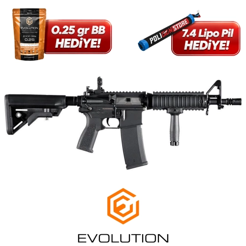 Evolution Recon Superlite MK18 Mod 0 Carbontech Airsoft T�fe�i + 7.4v LiPo Pil + BB